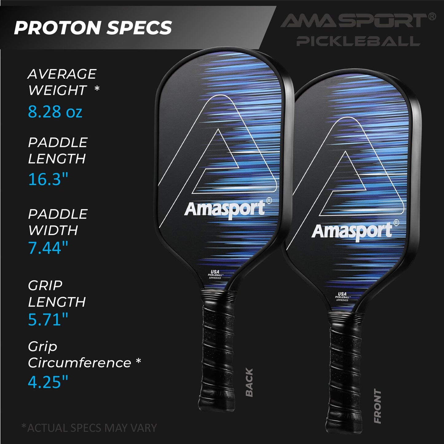 AMASPORT Proton Pickleball Paddle | PA016 | USA Pickleball APPROVED