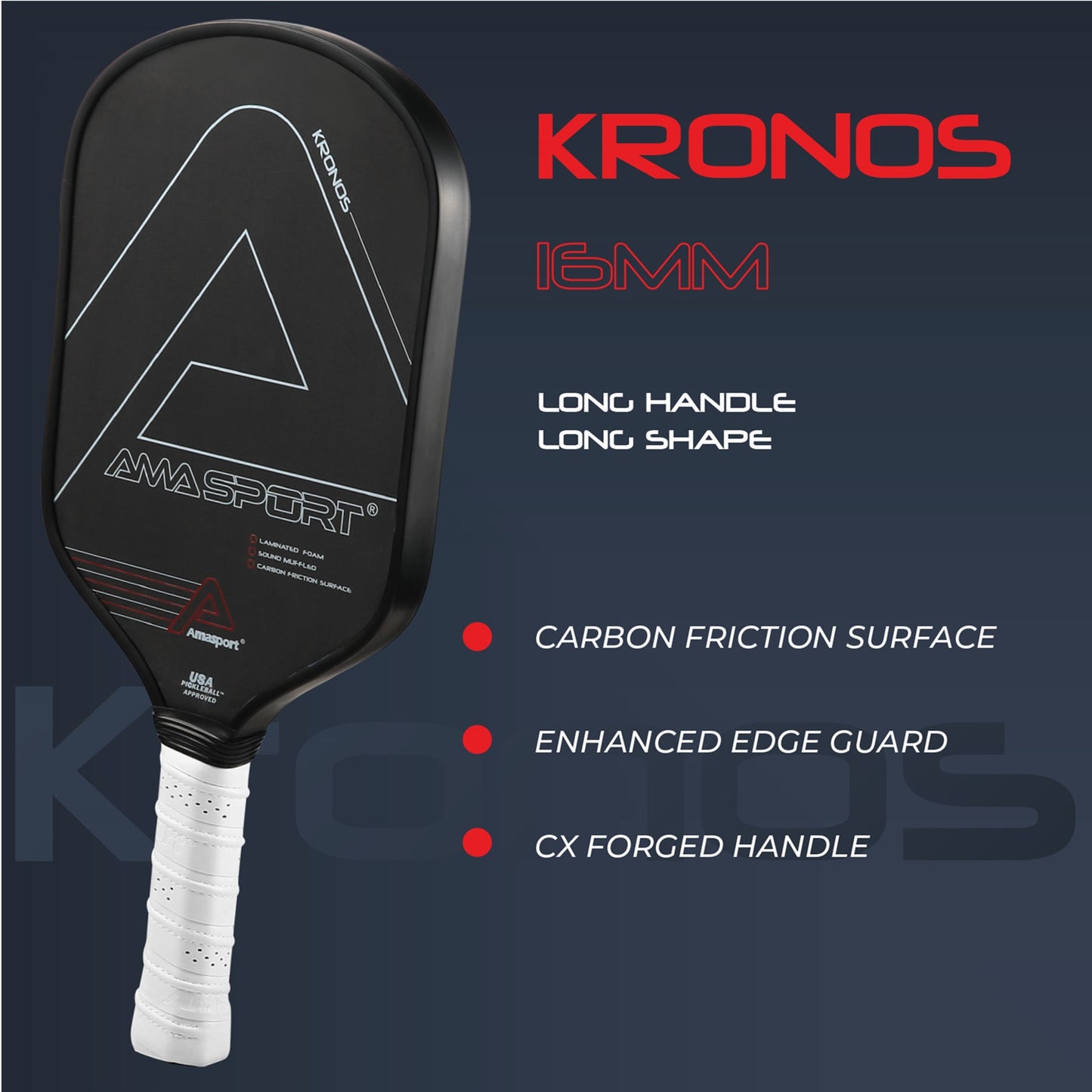 AMASPORT KRONOS Paddle | PA016 | USAPA Approved