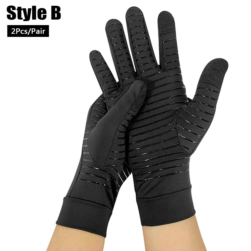 1Pair Copper Compression Gloves | Fingerless